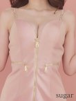 画像15: sugarオリジナルカラー・XSサイズあり【IRMA/イルマ】ワンカラー/ ニット/ ストレッチ/ フロントジップ/ キャミソール/ バックル/ タイト/ ミニドレス/ キャバドレス[OF2A] (15)