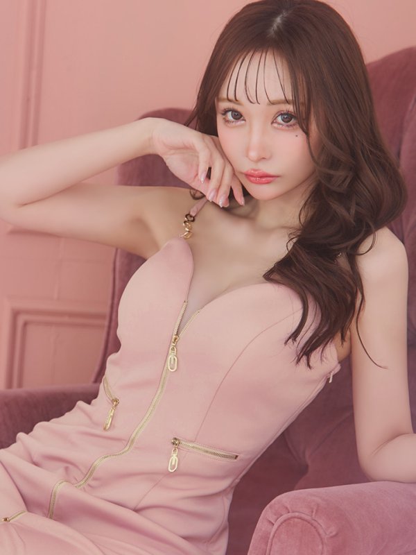 画像23: sugarオリジナルカラー・XSサイズあり【IRMA/イルマ】ワンカラー/ ニット/ ストレッチ/ フロントジップ/ キャミソール/ バックル/ タイト/ ミニドレス/ キャバドレス【HC02】 (23)