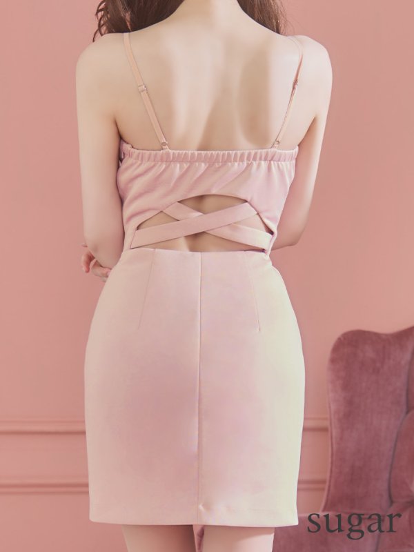 画像29: sugarオリジナルカラー・XSサイズあり【IRMA/イルマ】ワンカラー/ ニット/ ストレッチ/ フロントジップ/ キャミソール/ バックル/ タイト/ ミニドレス/ キャバドレス【HC02】 (29)