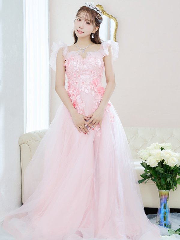 画像11: Lサイズあり【JEAN MACLEAN/ジャンマクレーン】フラワー刺繍/ ベア/ オフショル/ 2way/ ネット/ レース/ プリンセス/ ロングドレス/ キャバドレス long[OF2A] (11)