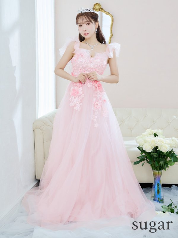 画像16: Lサイズあり【JEAN MACLEAN/ジャンマクレーン】フラワー刺繍/ ベア/ オフショル/ 2way/ ネット/ レース/ プリンセス/ ロングドレス/ キャバドレス long[OF2A] (16)