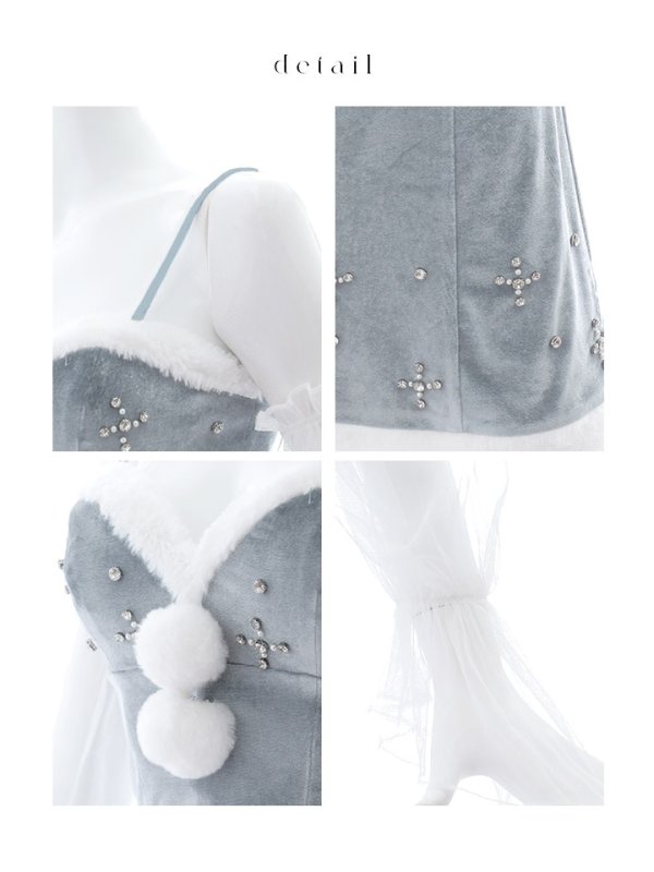 画像41: 【ノベルティ対象】【即日発送！】【サンタコス 4点セット】【S-Lサイズ/2カラー】オフショルロングスリーブセットアップサンタコスプレ[YMT] (41)