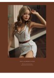 画像14: XSサイズあり【ROBE de FLEURS Glossy/ローブ・ド・フルール グロッシー】カラーパイピング/ フロントジッパー/ ノースリーブ/ ワンカラー/ タイト/ ミニドレス/ キャバドレス[OF2] (14)