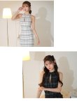 画像9: Lサイズあり【DEA.by ROBE de FLEURS/ディアバイローブドフルール】チェックツイード/ アメスリ/ バストカット/ タイト/ ミニドレス/ キャバドレス[OF2] (9)