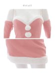 画像31: 【即日発送】【サンタコス 5点セット】【XS-Lサイズ/3カラー】オフショルダーロングスリーブセットアップサンタコスプレ[YMT] (31)