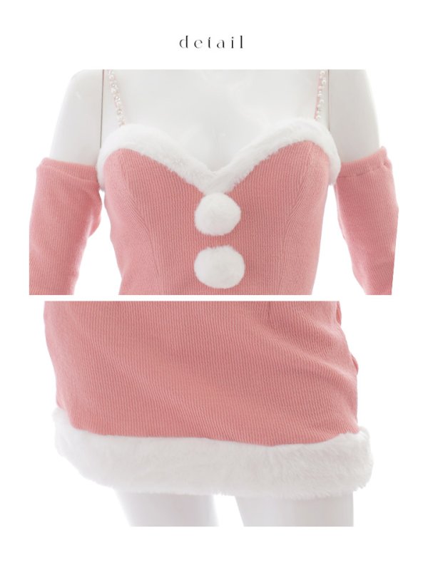 画像31: 【即日発送】【サンタコス 5点セット】【XS-Lサイズ/3カラー】オフショルダーロングスリーブセットアップサンタコスプレ[HC02] (31)