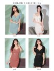 画像33: XSサイズあり【ROBE de FLEURS Glossy/ローブ・ド・フルール グロッシー】レザーベルト/ パフスリーブ/ トラベル/ タイト/ セットアップ/ ミニドレス/ キャバドレス[OF2] (33)
