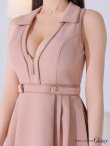 画像7: XSサイズあり【ROBE de FLEURS Glossy/ローブ・ド・フルール グロッシー】ノースリーブ/ バストオープン/ パイピング/ フレア/ ワンピース/ ミニドレス/ キャバドレス[OF2] (7)