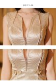 画像13: Lサイズあり【ROBE de FLEURS Glossy/ローブ・ド・フルール グロッシー】ノースリーブ/ バストカット/ シアー/ ロング/ キャバドレスlong[OF2] (13)