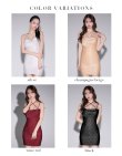 画像16: XSサイズあり【ROBE de FLEURS Glossy/ローブ・ド・フルール グロッシー】バストビジュー/ ラメニット/ シンプル/ キャミ/ タイト/ ミニドレス/ キャバドレス[OF2] (16)