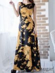 画像9: Lサイズあり!!【ERUKEI エルケイ】Aライン/プリント/ノースリ /ワンピース/ロングドレス /キャバドレスlong[OF2] (9)