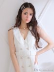 画像4: Lサイズあり【DEA. by ROBE de FLEURS/ディアバイローブドフルール】トレンチ/ ツイード/ ノースリーブ/ 膝丈/ Aライン/ フレア/ ワンピース/ ミディアムドレス/ キャバドレス[OF2] (4)