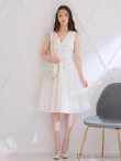 画像6: Lサイズあり【DEA. by ROBE de FLEURS/ディアバイローブドフルール】トレンチ/ ツイード/ ノースリーブ/ 膝丈/ Aライン/ フレア/ ワンピース/ ミディアムドレス/ キャバドレス[OF2] (6)