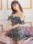 画像11: XSサイズあり【ROBE de FLEURS/ローブドフルール】フリルオフショルダー/ ツイード/ セットアップ/ Aライン/ ミニドレス/ キャバドレス[OF2] (11)