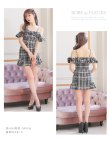 画像21: XSサイズあり【ROBE de FLEURS/ローブドフルール】フリルオフショルダー/ ツイード/ セットアップ/ Aライン/ ミニドレス/ キャバドレス[OF2] (21)