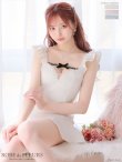 画像2: XS-Lサイズあり【ROBE de FLEURS/ローブドフルール】サマーツイード/ マーメイド/ パールチュール/ セットアップ/ フリルショルダー/ ミニドレス/ キャバドレス[OF2] (2)