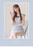 画像2: XS-Lサイズあり【ROBE de FLEURS/ローブドフルール】サマーツイード/ マーメイド/ パールチュール/ セットアップ/ フリルショルダー/ ミニドレス/ キャバドレス[OF2] (2)