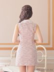 画像12: XSサイズあり【ROBE de FLEURS/ローブドフルール】ニットツイード/ フラワーカラー/ 襟つき/ 台形スカート/ Aライン/ ワンピース/ ミニドレス/ キャバドレス[OF2] (12)
