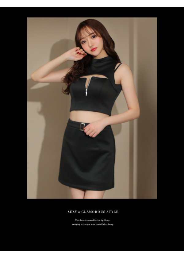 ブラック モデル:みゆ 身長:160cm 着用サイズ:Sサイズ