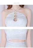 画像22: XSサイズあり【ROBE de FLEURS/ローブドフルール】フロントホール/ トリプルリボン/ ホルターネック/ ラメ/ セットアップ/ ミニドレス/ キャバドレス[OF2] (22)