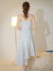 画像9: Lサイズあり【DEA. by ROBE de FLEURS/ディアバイローブドフルール】ラメツイード/ オーガンジー/ ハイネック/ ノースリーブ/ 膝丈/ アシンメトリー/ ワンピース/ ミディアムドレス/ キャバドレス[OF2] (9)