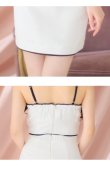 画像14: XSサイズあり【ROBE de FLEURS/ローブドフルール】ビッグリボン/ バイカラー/ キャミソール/ タイト/ セットアップ/ ミニドレス/ キャバドレス[OF2] (14)