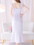 画像22: Lサイズあり【DEA. by ROBE de FLEURS/ディアバイローブドフルール】肩フリル/ ダブルボタン/ スリット/ ミモレ丈/ ミディアムドレス/ キャバドレス[OF2] (22)