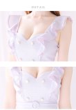 画像27: Lサイズあり【DEA. by ROBE de FLEURS/ディアバイローブドフルール】肩フリル/ ダブルボタン/ スリット/ ミモレ丈/ ミディアムドレス/ キャバドレス[OF2] (27)