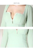 画像23: Lサイズあり【ROBE de FLEURS Glossy/ローブ・ド・フルール グロッシー】フロントジップ/ ロングスリーブ/ 袖あり/ ワッフル/ ワンカラー/ ストレッチ/ タイト/ ミニドレス/ キャバドレス[OF2] (23)