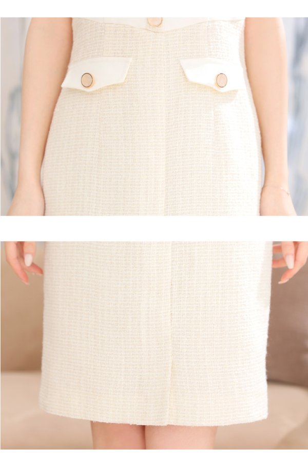 画像16: 【DEA./ディア】スプリングツイード/ デニムスプリングツイード/ キャミソール/ タイト/ ミニドレス/ キャバドレス【OF08】 (16)