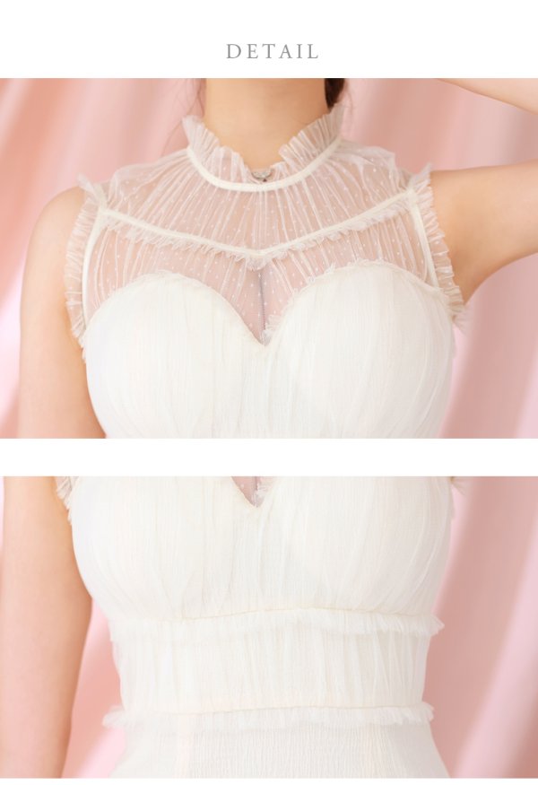 画像11: 【ROBE de FLEURS/ローブドフルール】 デコルテシアー/ フレア/ スリット/ ヴィーナス/ ロングドレス/ キャバドレス[OF08] (11)