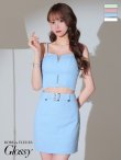 画像9: XSサイズあり【ROBE de FLEURS Glossy/ローブ・ド・フルール グロッシー】ジッパー/ シンプル/ ワンカラー/ バックルベルト/ セットアップ/ キャミソール/ タイト/ ミニドレス/ キャバドレス[OF2] (9)
