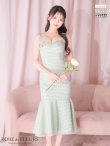画像4: 【ROBE de FLEURS/ローブドフルール】ショルダーリボン/ ギンガムチェック/ マーメイド/ ミディアムドレス/ キャバドレス[OF2] (4)