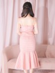 画像23: 【ROBE de FLEURS/ローブドフルール】ショルダーリボン/ ギンガムチェック/ マーメイド/ ミディアムドレス/ キャバドレス[OF2] (23)