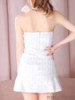 画像6: XSサイズあり【ROBE de FLEURS/ローブドフルール】オーガンジー/ リボンチョーカー/ アイドル/ セットアップ/ ミニドレス/ キャバドレス[OF2] (6)