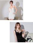 画像28: XSサイズあり【ROBE de FLEURS Glossy/ローブ・ド・フルール グロッシー】フロントジップ/ バストビジュー/ シャープリー/ ワンカラー/ ノースリーブ/ タイト/ ミニドレス/ キャバドレス[OF2] (28)