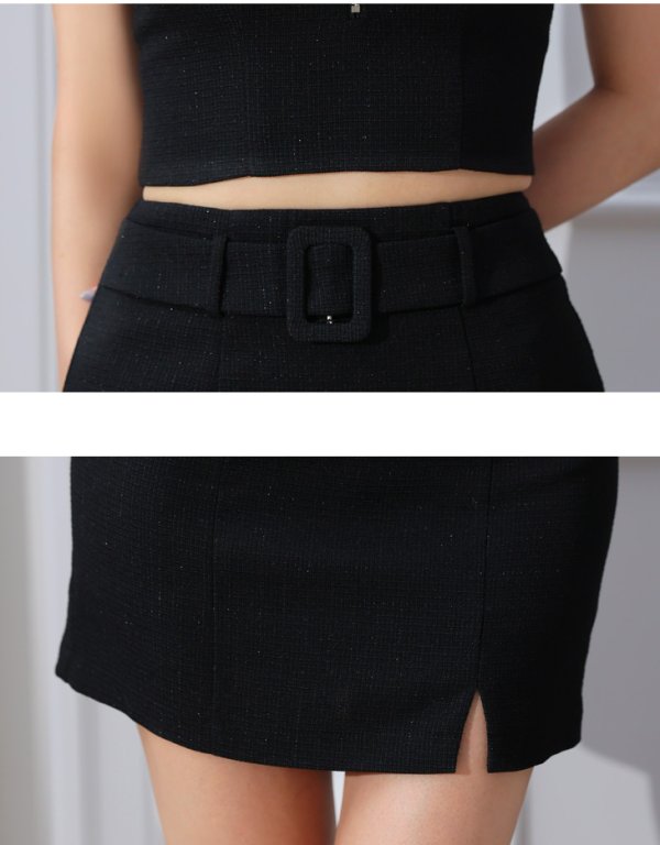 画像32: XSサイズあり【Glossy/グロッシー】バストカット/ ジッパーデザイン/ ワンカラー/ ラメ/ セットアップ/ タイト/ ミニドレス/ キャバドレス[OF08] (32)