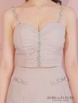 画像20: XSサイズあり【ROBE de FLEURS/ローブドフルール】バストビジュー/ ギャザー/ リッチ/ セットアップ/ ミニドレス/ キャバドレス[OF2] (20)