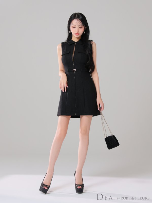 ブラック モデル:まおちゃる 身長:158cm 着用サイズ:Sサイズ