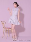 画像4: XSサイズあり【ROBE de FLEURS/ローブドフルール】ラメツイード/ ビジュー/ ボタン/ セットアップ/ ノースリーブ/ フレア/ ミニドレス/ キャバドレス[OF2] (4)