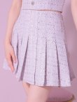 画像8: XSサイズあり【ROBE de FLEURS/ローブドフルール】ラメツイード/ ビジュー/ ボタン/ セットアップ/ ノースリーブ/ フレア/ ミニドレス/ キャバドレス[OF2] (8)