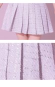 画像14: XSサイズあり【ROBE de FLEURS/ローブドフルール】ラメツイード/ ビジュー/ ボタン/ セットアップ/ ノースリーブ/ フレア/ ミニドレス/ キャバドレス[OF2] (14)