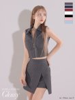 グレー モデル：如月れい　身長：156cm　着用サイズ：Sサイズ