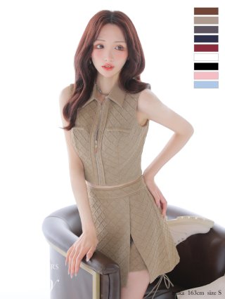 Robe de Fleurs ジッパースタッズシンプルタイトキャバドレス Robe de Fleurs ジッパースタッズシンプルタイトキャバドレス Robe de