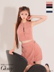 画像26: XSサイズあり【ROBE de FLEURS Glossy/ローブ・ド・フルール グロッシー】ノースリーブ/ バストジップ/ ラップ/ ベルト/ セットアップ/ ミニドレス/ キャバドレス[OF2] (26)