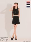 画像5: XSサイズあり【ROBE de FLEURS Glossy/ローブ・ド・フルール グロッシー】ノースリーブ/ バストジップ/ ラップ/ ベルト/ セットアップ/ ミニドレス/ キャバドレス[OF2] (5)