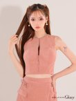 画像28: XSサイズあり【ROBE de FLEURS Glossy/ローブ・ド・フルール グロッシー】ノースリーブ/ バストジップ/ ラップ/ ベルト/ セットアップ/ ミニドレス/ キャバドレス[OF2] (28)