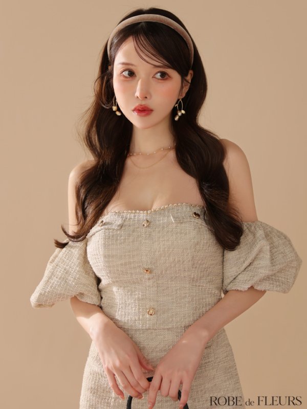 ベージュ モデル:ゆめ 身長:160cm 着用サイズ:Sサイズ