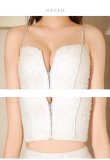 画像17: XSサイズあり【ROBE de FLEURS/ローブドフルール】バストジップ/ サイドリボン/ スパークル/ フレア/ ミニドレス/ キャバドレス[OF2] (17)