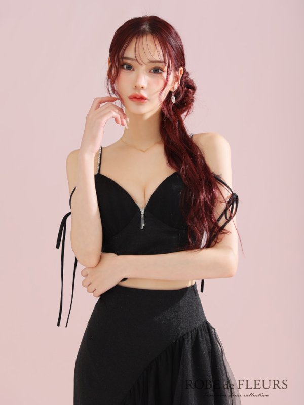 ブラック モデル:みみ 身長:162cm 着用サイズ:Sサイズ